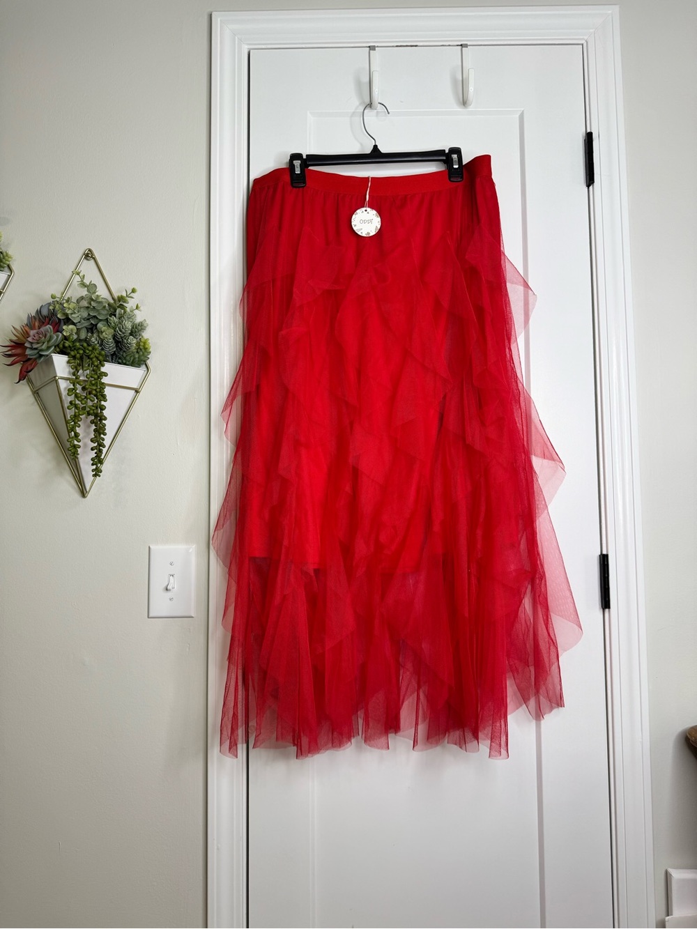 ODDY Red Tulle Skirt